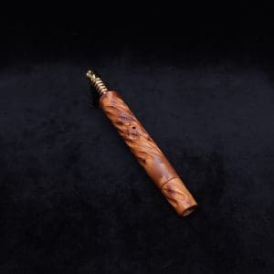 This image portrays Segmented Helix XL Thuya Burl-Dynavap Stem + Matching M.P. - New! by Dovetail Woodwork.