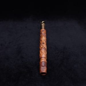 This image portrays Segmented Helix XL-Dynavap Stem (Attenuated) + Book-Matched Flat Side M.P. - New! by Dovetail Woodwork.