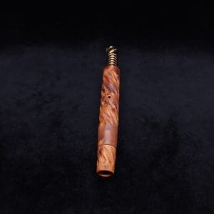 This image portrays Segmented Helix XL Thuya Burl-Dynavap Stem + Matching M.P. - New! by Dovetail Woodwork.