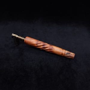 This image portrays The Twisted XL-Dynavap Stem + Matched M.P. - New! by Dovetail Woodwork.