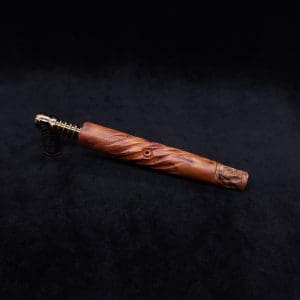 This image portrays The Twisted XL-Dynavap Stem + Matched M.P. - New! by Dovetail Woodwork.