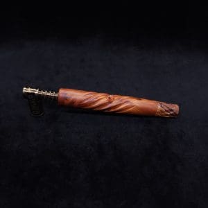 This image portrays The Twisted XL-Dynavap Stem + Matched M.P. - New! by Dovetail Woodwork.