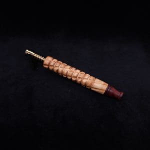 This image portrays Mech Spiraled XL-Dynavap Stem + Matched M.P. - New! by Dovetail Woodwork.