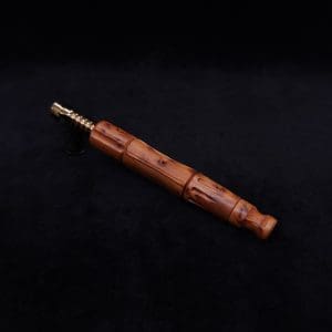 This image portrays The King's Stem XL Burl Wood Dynavap Midsection + Book-Matched M.P. - NEW DESIGN ☘ by Dovetail Woodwork.