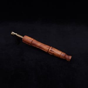 This image portrays The King's Stem XL Burl Wood Dynavap Midsection + Book-Matched M.P. - NEW DESIGN ☘ by Dovetail Woodwork.