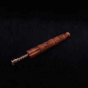 This image portrays The King's Stem XL Burl Wood Dynavap Midsection + Book-Matched M.P. - NEW DESIGN ☘ by Dovetail Woodwork.