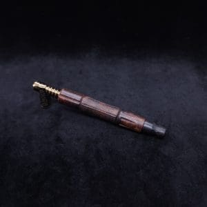 This image portrays The King's Stem XL Burl Wood Dynavap Midsection + Matched Ebony M.P. - NEW DESIGN ☘ by Dovetail Woodwork.