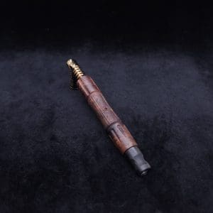 This image portrays The King's Stem XL Burl Wood Dynavap Midsection + Matched Ebony M.P. - NEW DESIGN ☘ by Dovetail Woodwork.