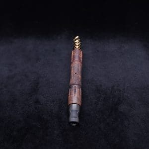 This image portrays The King's Stem XL Burl Wood Dynavap Midsection + Matched Ebony M.P. - NEW DESIGN ☘ by Dovetail Woodwork.