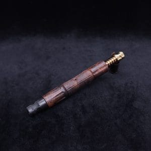 This image portrays The King's Stem XL Burl Wood Dynavap Midsection + Matched Ebony M.P. - NEW DESIGN ☘ by Dovetail Woodwork.