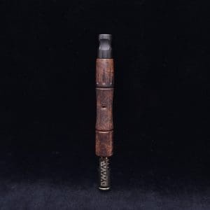 This image portrays The King's Stem XL Burl Wood Dynavap Midsection + Matched Ebony M.P. - NEW DESIGN ☘ by Dovetail Woodwork.