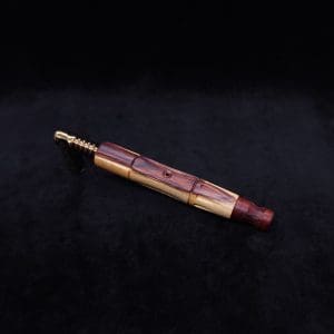 This image portrays The King's Stem XL Kingwood Dynavap Midsection + Matched Manzaniti Burl M.P. - NEW DESIGN ☘ by Dovetail Woodwork.