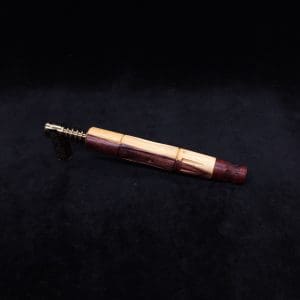 This image portrays The King's Stem XL Kingwood Dynavap Midsection + Matched Manzaniti Burl M.P. - NEW DESIGN ☘ by Dovetail Woodwork.