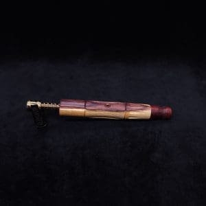 This image portrays The King's Stem XL Kingwood Dynavap Midsection + Matched Manzaniti Burl M.P. - NEW DESIGN ☘ by Dovetail Woodwork.