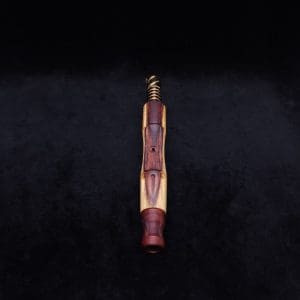 This image portrays The King's Stem XL Kingwood Dynavap Midsection + Matched Manzaniti Burl M.P. - NEW DESIGN ☘ by Dovetail Woodwork.
