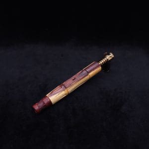 This image portrays The King's Stem XL Kingwood Dynavap Midsection + Matched Manzaniti Burl M.P. - NEW DESIGN ☘ by Dovetail Woodwork.