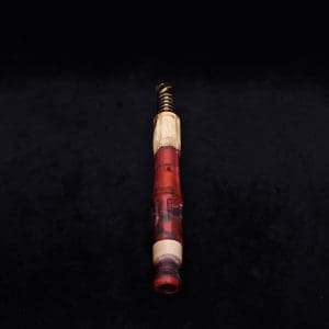 This image portrays The King's Stem XL Burl Hybrid Dynavap Midsection + Book-Matched M.P. - NEW DESIGN ☘ by Dovetail Woodwork.