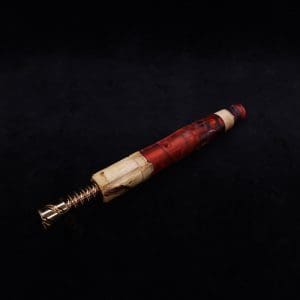 This image portrays The King's Stem XL Burl Hybrid Dynavap Midsection + Book-Matched M.P. - NEW DESIGN ☘ by Dovetail Woodwork.