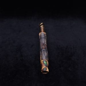 This image portrays The King's Stem (Standard) Burl Wood Dynavap Midsection + Matched Hybrid M.P. - NEW DESIGN ☘ by Dovetail Woodwork.
