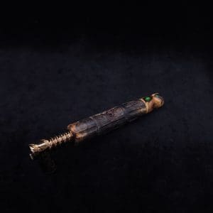 This image portrays The King's Stem (Standard) Burl Wood Dynavap Midsection + Matched Hybrid M.P. - NEW DESIGN ☘ by Dovetail Woodwork.