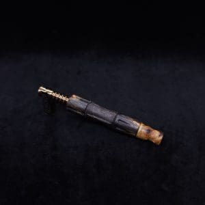This image portrays The King's Stem (Standard) Burl Wood Dynavap Midsection + Matched Hybrid M.P. - NEW DESIGN ☘ by Dovetail Woodwork.