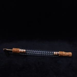 This image portrays Dynavap 3XL Boro-Glass/Olivewood Burl Specialty Stem Setup-NEW! by Dovetail Woodwork.