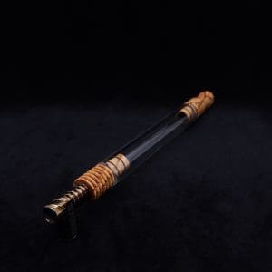 This image portrays Dynavap 3XL Boro-Glass/Olivewood Burl Specialty Stem Setup-NEW! by Dovetail Woodwork.