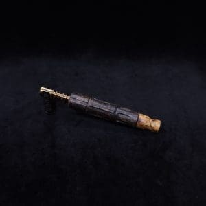 This image portrays The King's Stem (Standard) Burl Wood Dynavap Midsection + Matched Hybrid M.P. - NEW DESIGN ☘ by Dovetail Woodwork.