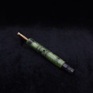 This image portrays Viper XL Stem Dynavap Midsection + Matched Ebony M.P. - NEW DESIGN ☘ by Dovetail Woodwork.