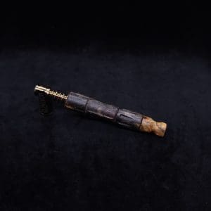 This image portrays The King's Stem (Standard) Burl Wood Dynavap Midsection + Matched Hybrid M.P. - NEW DESIGN ☘ by Dovetail Woodwork.