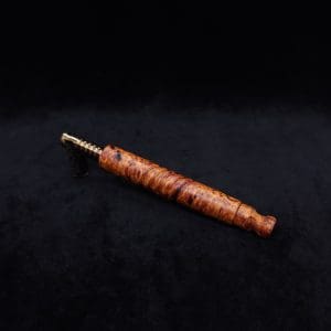 This image portrays Viper XL Stem Dynavap Midsection + Book-Matched M.P. - Exhibition Grade Amboyna Burl ☘ by Dovetail Woodwork.