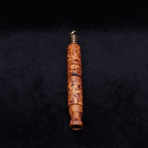 This image portrays Viper XL Stem Dynavap Midsection + Book-Matched M.P. - Exhibition Grade Amboyna Burl ☘ by Dovetail Woodwork.