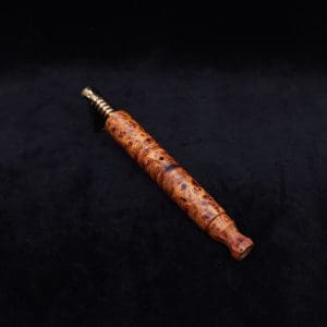 This image portrays Viper XL Stem Dynavap Midsection + Book-Matched M.P. - Exhibition Grade Amboyna Burl ☘ by Dovetail Woodwork.
