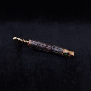 This image portrays The King's Stem (Standard) Burl Wood Dynavap Midsection + Matched Hybrid M.P. - NEW DESIGN ☘ by Dovetail Woodwork.