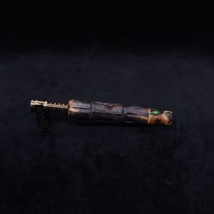 This image portrays The King's Stem (Standard) Burl Wood Dynavap Midsection + Matched Hybrid M.P. - NEW DESIGN ☘ by Dovetail Woodwork.