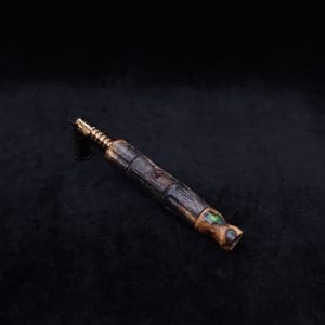 This image portrays The King's Stem (Standard) Burl Wood Dynavap Midsection + Matched Hybrid M.P. - NEW DESIGN ☘ by Dovetail Woodwork.