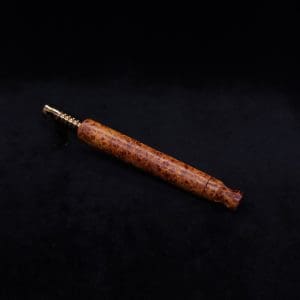 This image portrays Blunt XL Dynavap Burl Stem + Book-Matched M.P. - Exhibition Grade Amboyna Burl ☘ by Dovetail Woodwork.