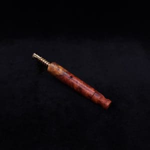 This image portrays Blunt (Standard) Dynavap Burl Stem + Book-Matched M.P. - Exhibition Grade Amboyna Burl ☘ by Dovetail Woodwork.