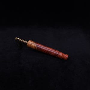 This image portrays Blunt (Standard) Dynavap Burl Stem + Book-Matched M.P. - Exhibition Grade Amboyna Burl ☘ by Dovetail Woodwork.