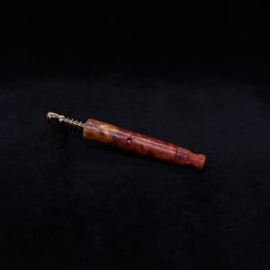 This image portrays Blunt (Standard) Dynavap Burl Stem + Book-Matched M.P. - Exhibition Grade Amboyna Burl ☘ by Dovetail Woodwork.