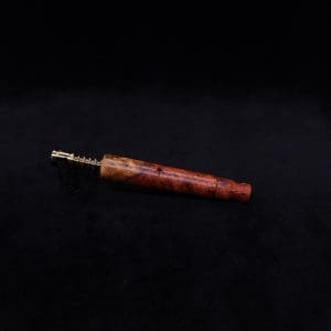 This image portrays Blunt (Standard) Dynavap Burl Stem + Book-Matched M.P. - Exhibition Grade Amboyna Burl ☘ by Dovetail Woodwork.