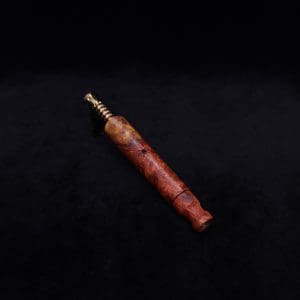 This image portrays Blunt (Standard) Dynavap Burl Stem + Book-Matched M.P. - Exhibition Grade Amboyna Burl ☘ by Dovetail Woodwork.
