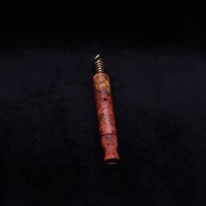 This image portrays Blunt (Standard) Dynavap Burl Stem + Book-Matched M.P. - Exhibition Grade Amboyna Burl ☘ by Dovetail Woodwork.