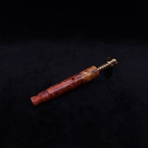 This image portrays Blunt (Standard) Dynavap Burl Stem + Book-Matched M.P. - Exhibition Grade Amboyna Burl ☘ by Dovetail Woodwork.