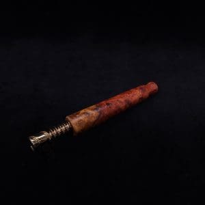 This image portrays Blunt (Standard) Dynavap Burl Stem + Book-Matched M.P. - Exhibition Grade Amboyna Burl ☘ by Dovetail Woodwork.
