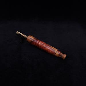 This image portrays Viper (Standard) Stem Dynavap Midsection + Book-Matched M.P. - Exhibition Grade Amboyna Burl ☘ by Dovetail Woodwork.