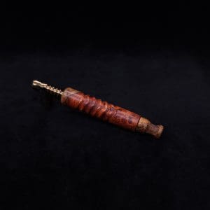 This image portrays Viper (Standard) Stem Dynavap Midsection + Book-Matched M.P. - Exhibition Grade Amboyna Burl ☘ by Dovetail Woodwork.