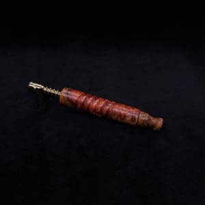 This image portrays Viper (Standard) Stem Dynavap Midsection + Book-Matched M.P. - Exhibition Grade Amboyna Burl ☘ by Dovetail Woodwork.