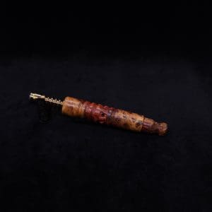 This image portrays Viper (Standard) Stem Dynavap Midsection + Book-Matched M.P. - Exhibition Grade Amboyna Burl ☘ by Dovetail Woodwork.