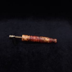 This image portrays Viper (Standard) Stem Dynavap Midsection + Book-Matched M.P. - Exhibition Grade Amboyna Burl ☘ by Dovetail Woodwork.